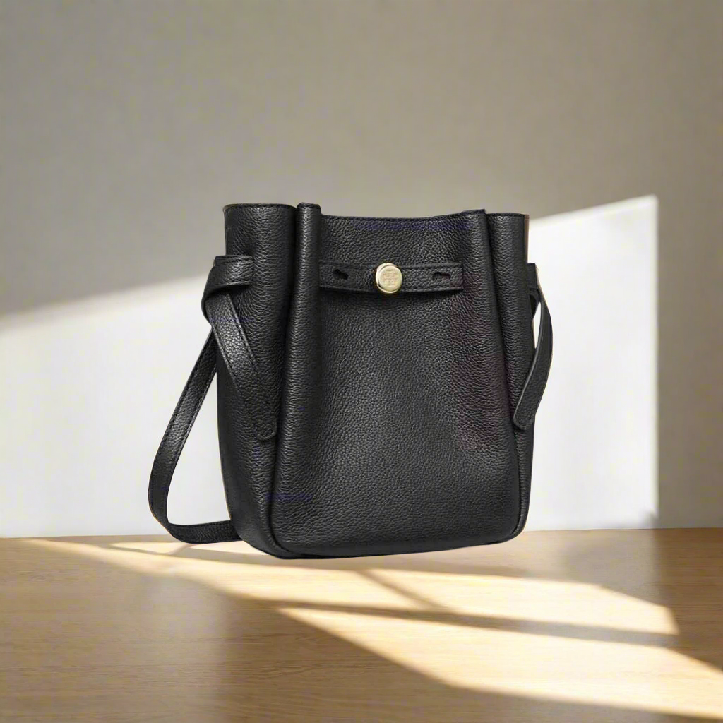 TORY BURCH MINI ROMY CROSSBODY - BLACK