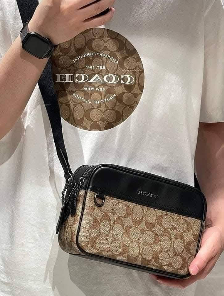 COACH GRAHAM CROSSBODY SIGNATURE COATED CANVAS