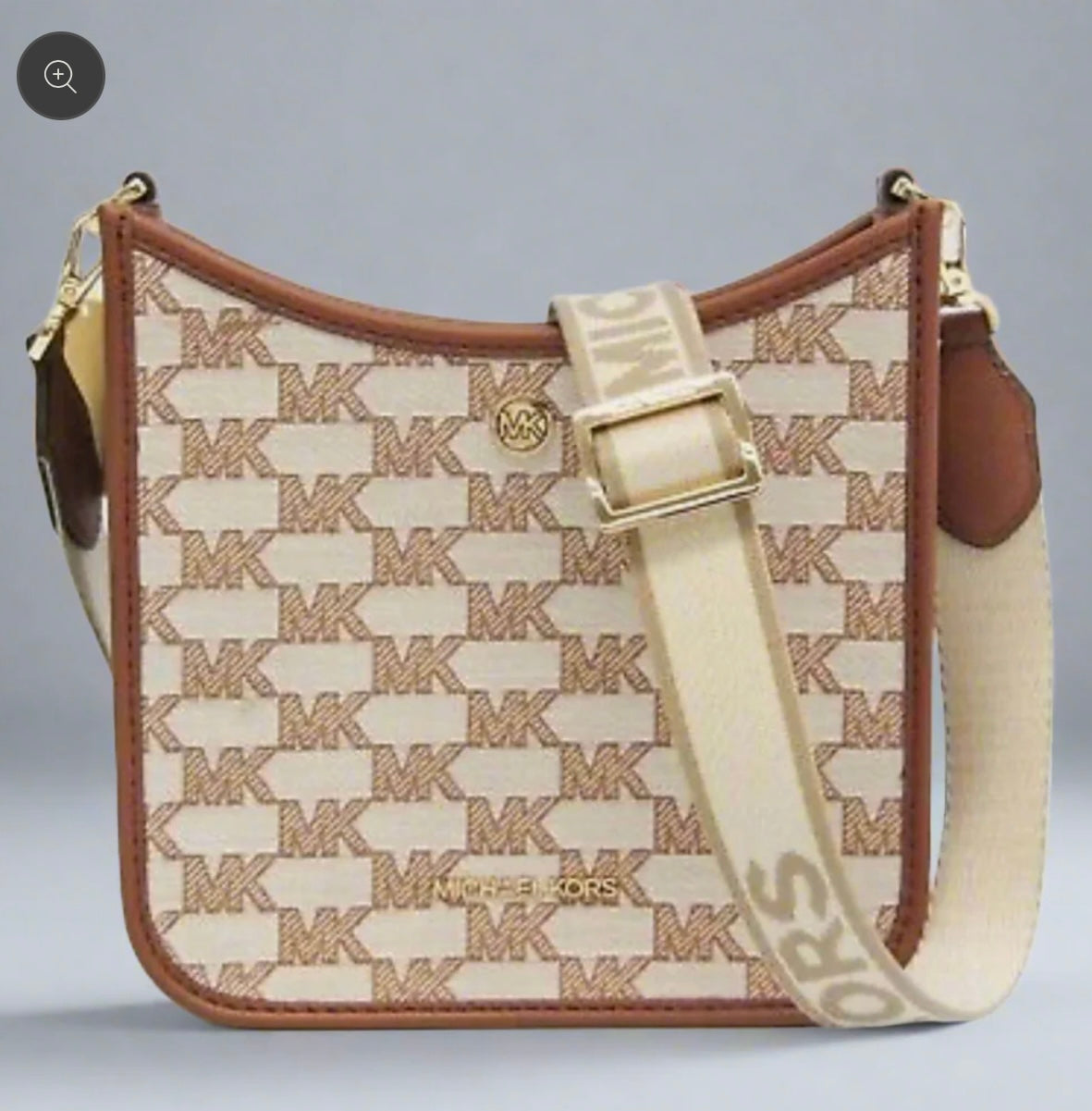 MICHAEL KORS BRYLE SMALL LOGO CANVAS MESSENGER CROSSBODY BAGS