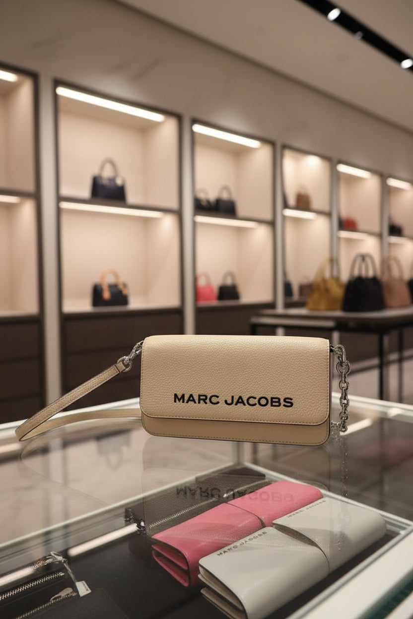 MARC JACOBS 3 IN 1 SHOULDER BAG/CROSSBODY/CLUTCH - MARSMALLOW COLOR