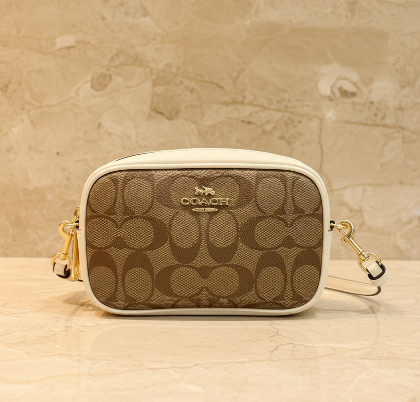 COACH 3 in 1 CONVERTIBLE CROSSBODY/BELTBAG/BODY BAG ( 1 CROSSBODY STRAP ONLY ) IN SIGNATURE KHAKI/IVORY