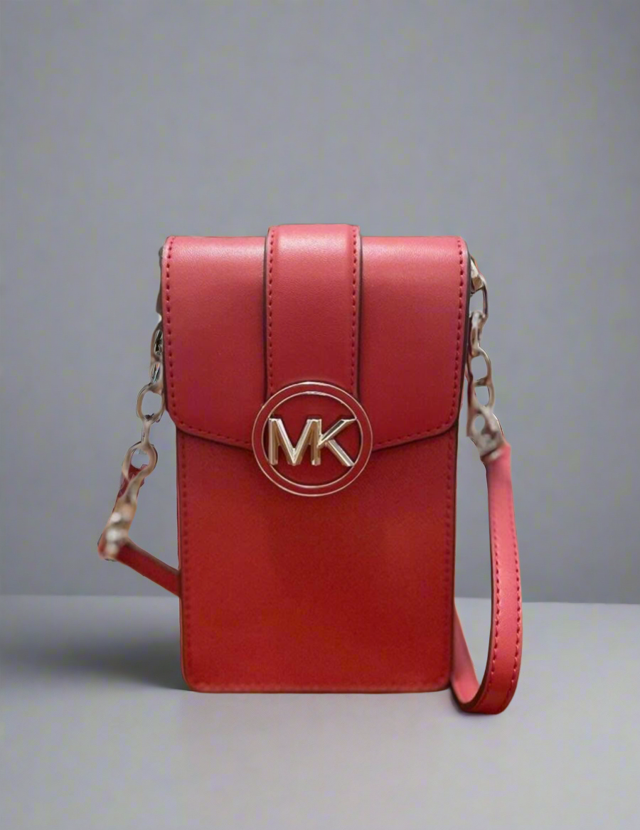 MICHAEL KORS CARMEN SMARTPHONE CROSSBODY - RED