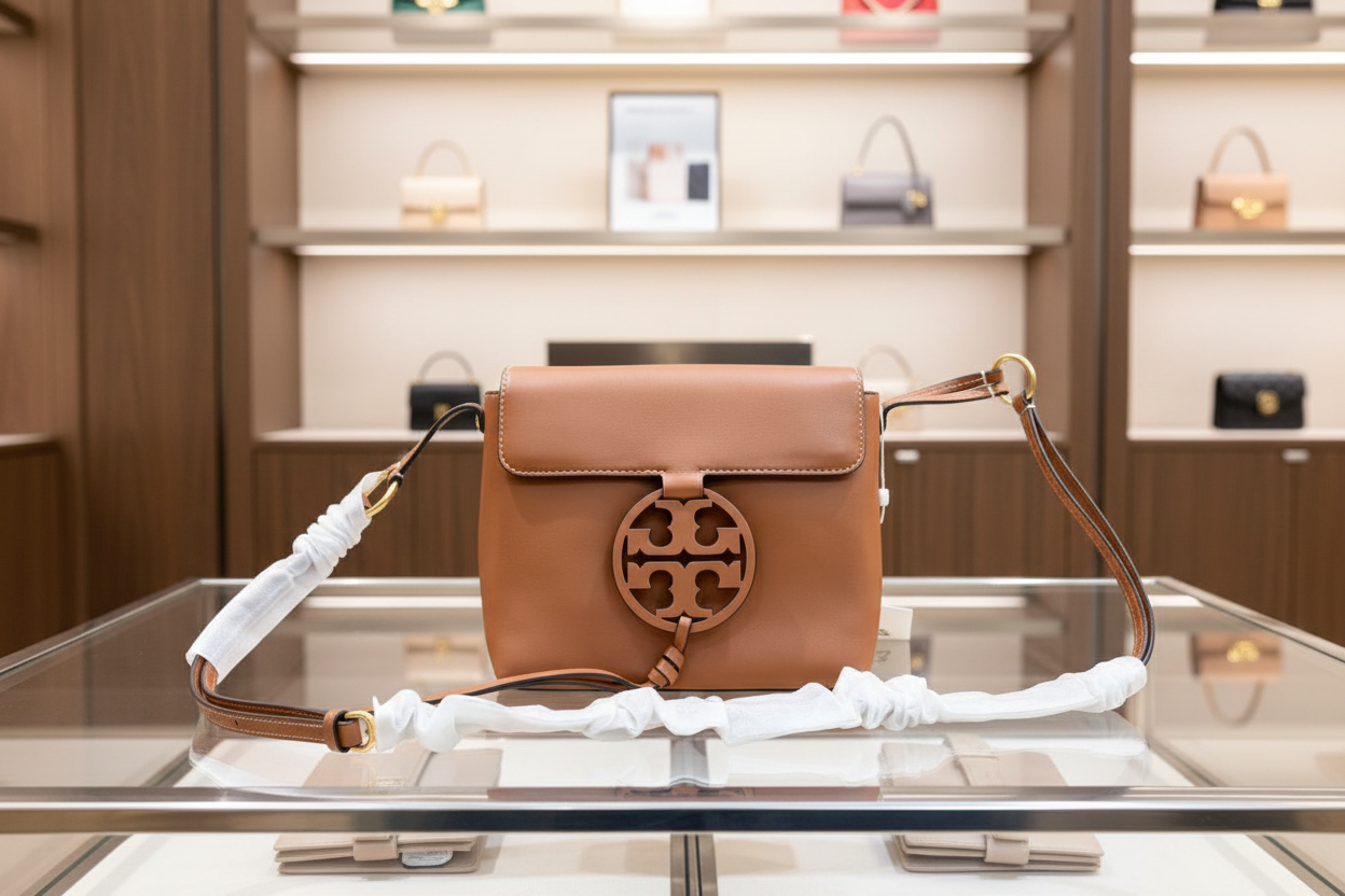 TORY BURCH MILLER CROSSBODY - BROWN