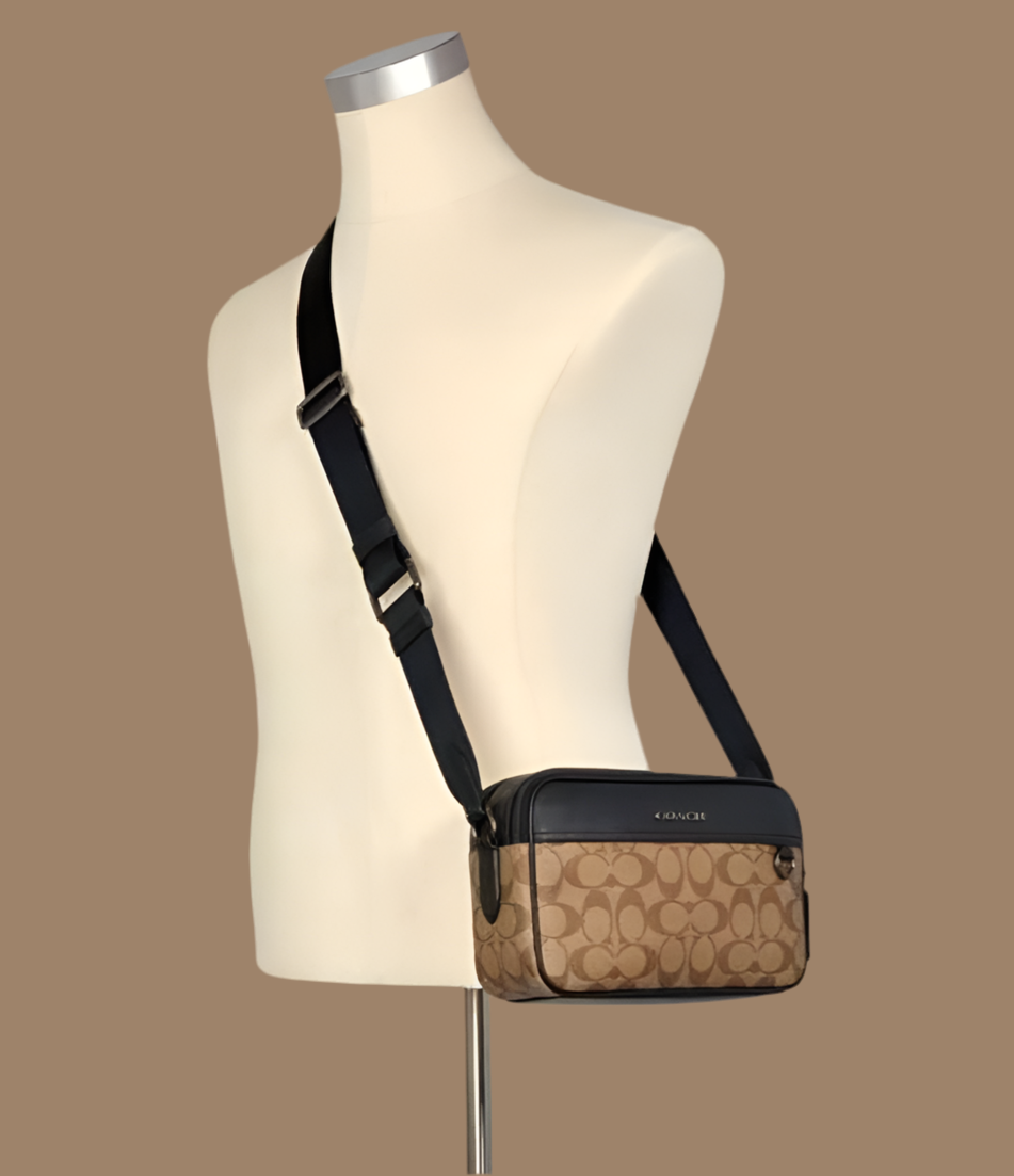 COACH GRAHAM CROSSBODY SIGNATURE COATED CANVAS