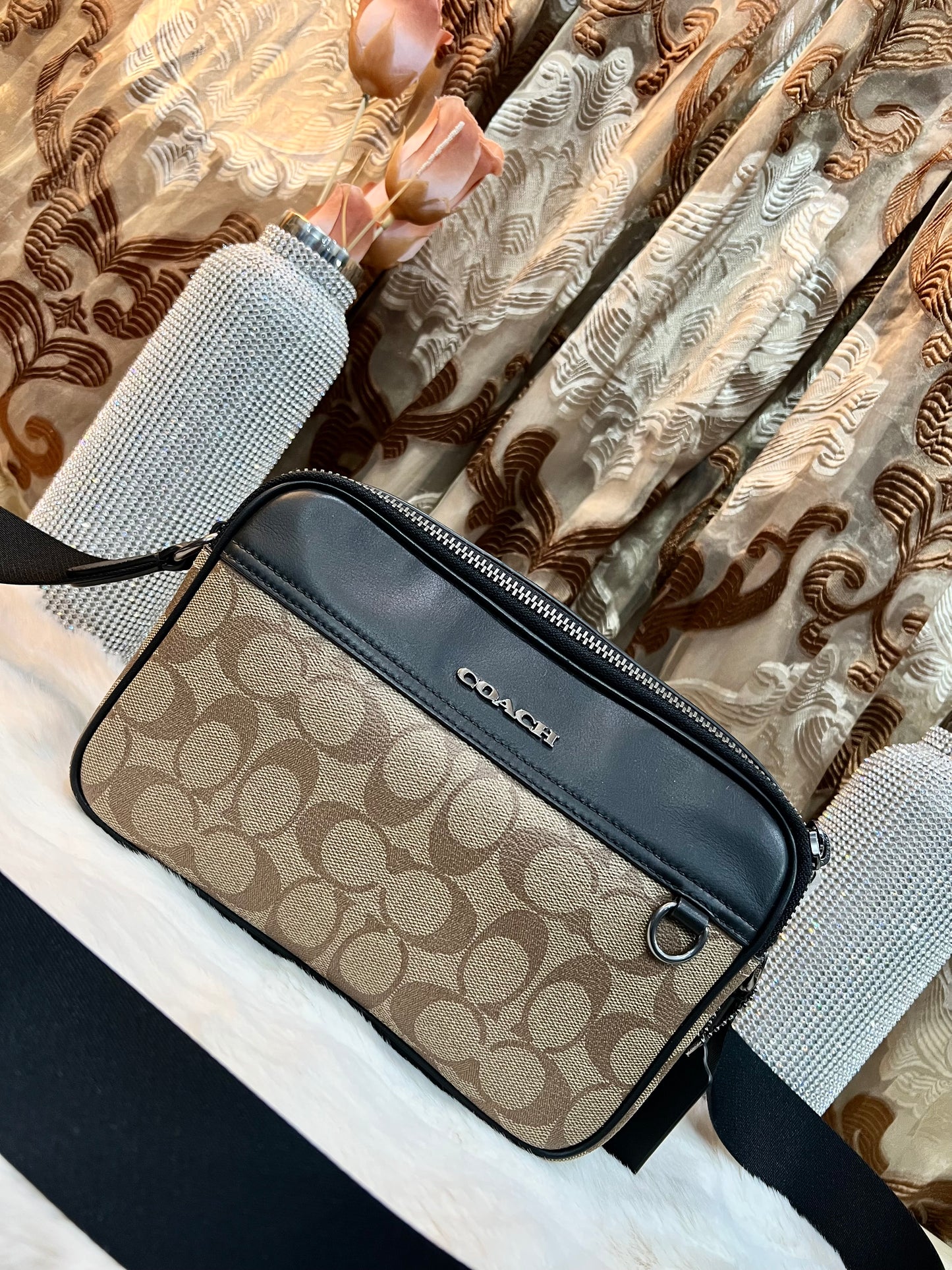 COACH GRAHAM CROSSBODY SIGNATURE COATED CANVAS