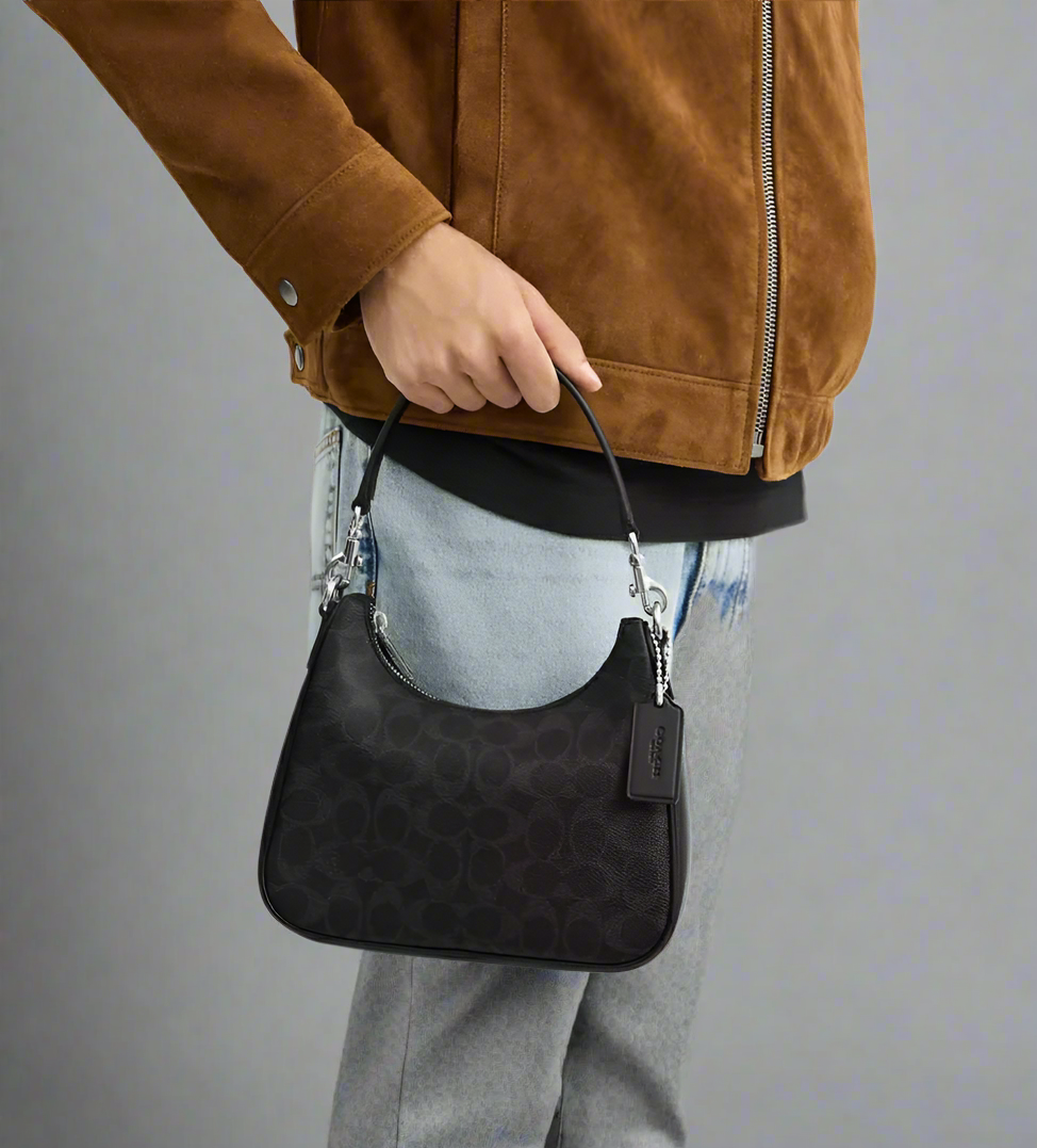 COACH NOLAN SHOULDER BAG/CROSSBODY- SIGNATURE COATED CANVAS