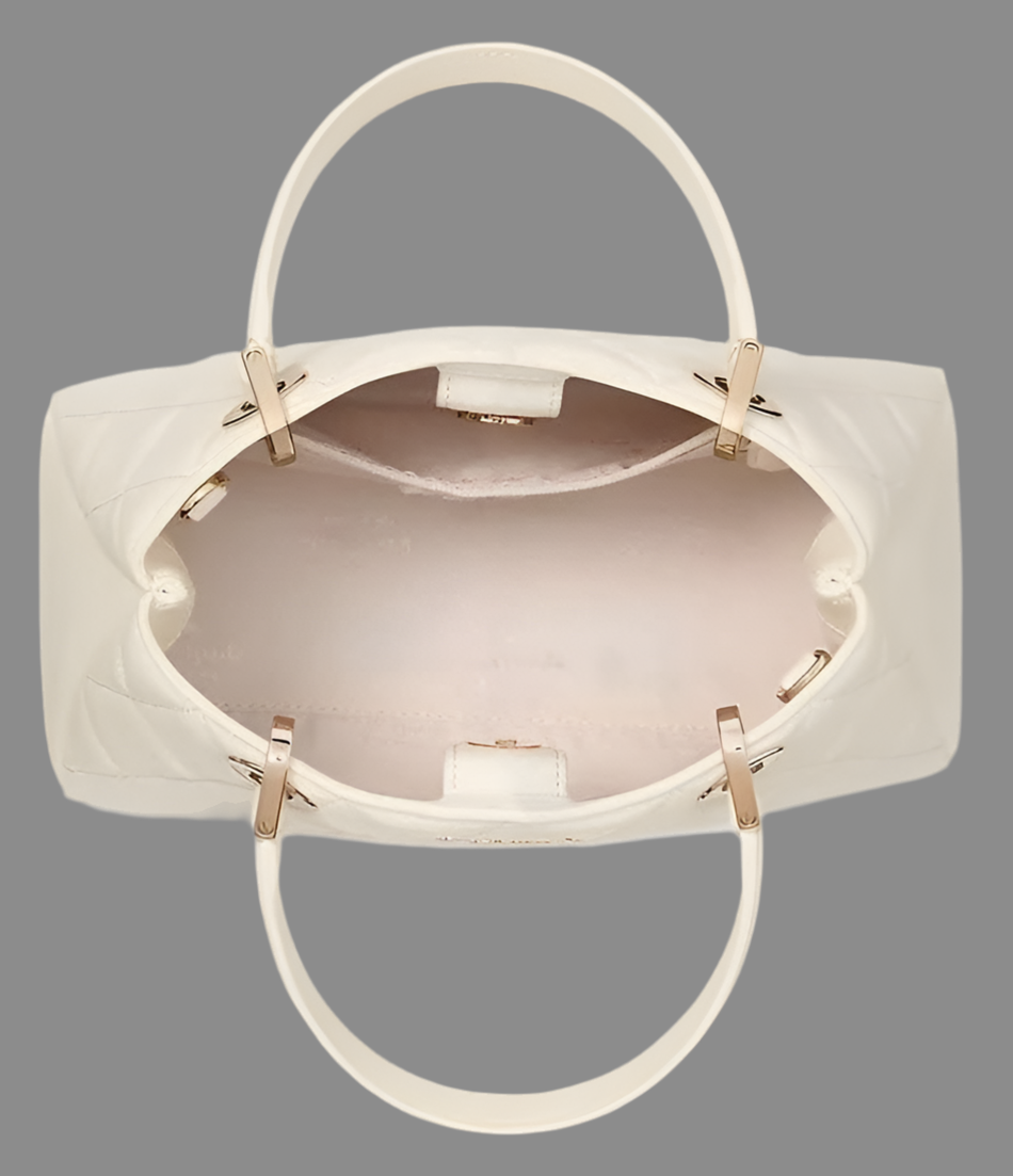 Kate Spade Carey Quilted Satchel Small - White