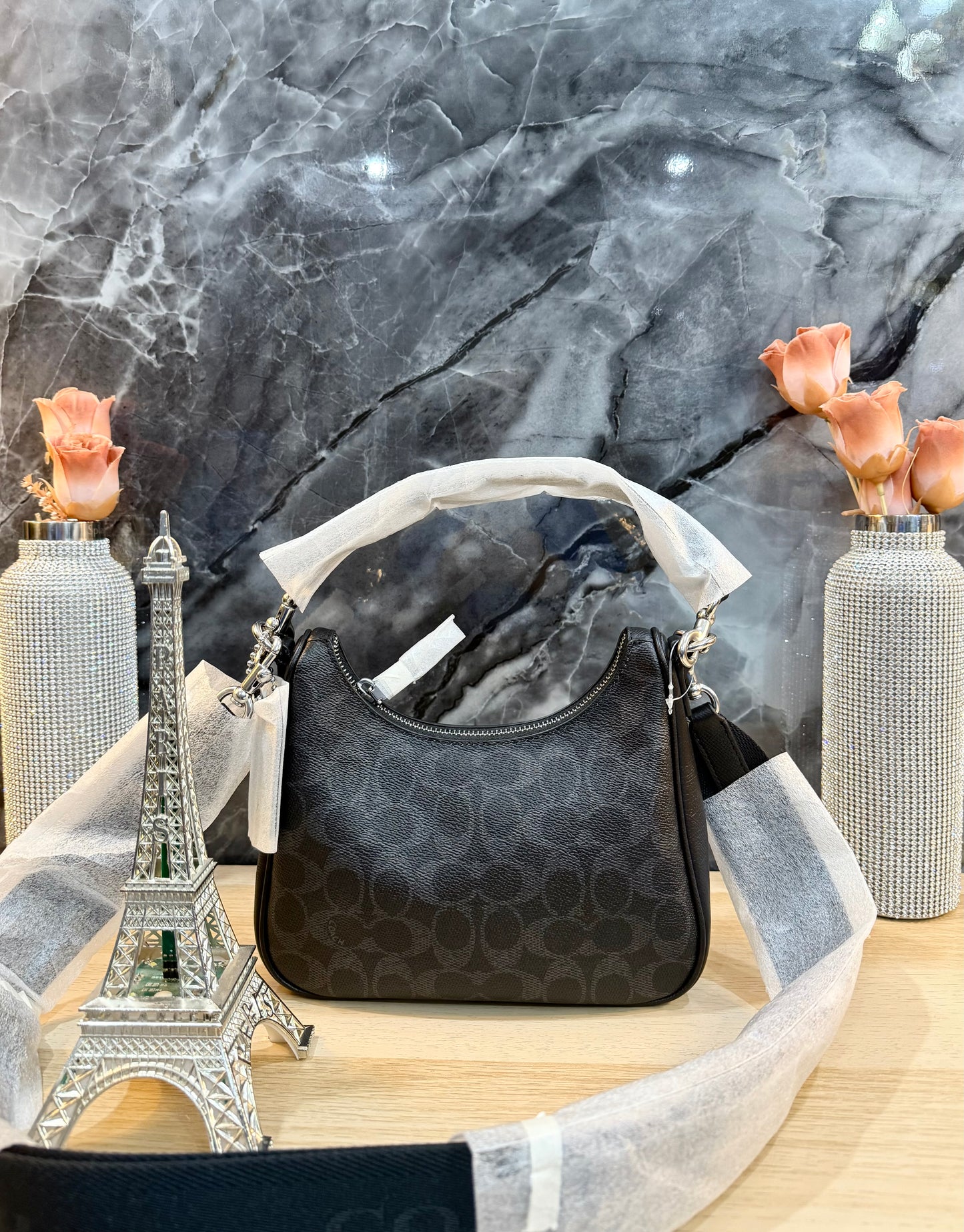 COACH NOLAN SHOULDER BAG/CROSSBODY- SIGNATURE COATED CANVAS