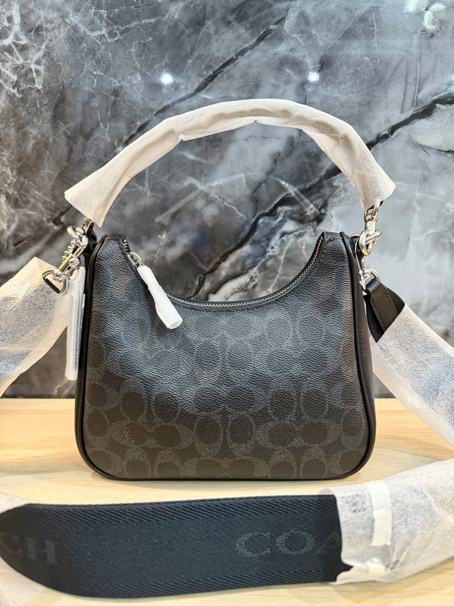 COACH NOLAN SHOULDER BAG/CROSSBODY- SIGNATURE COATED CANVAS
