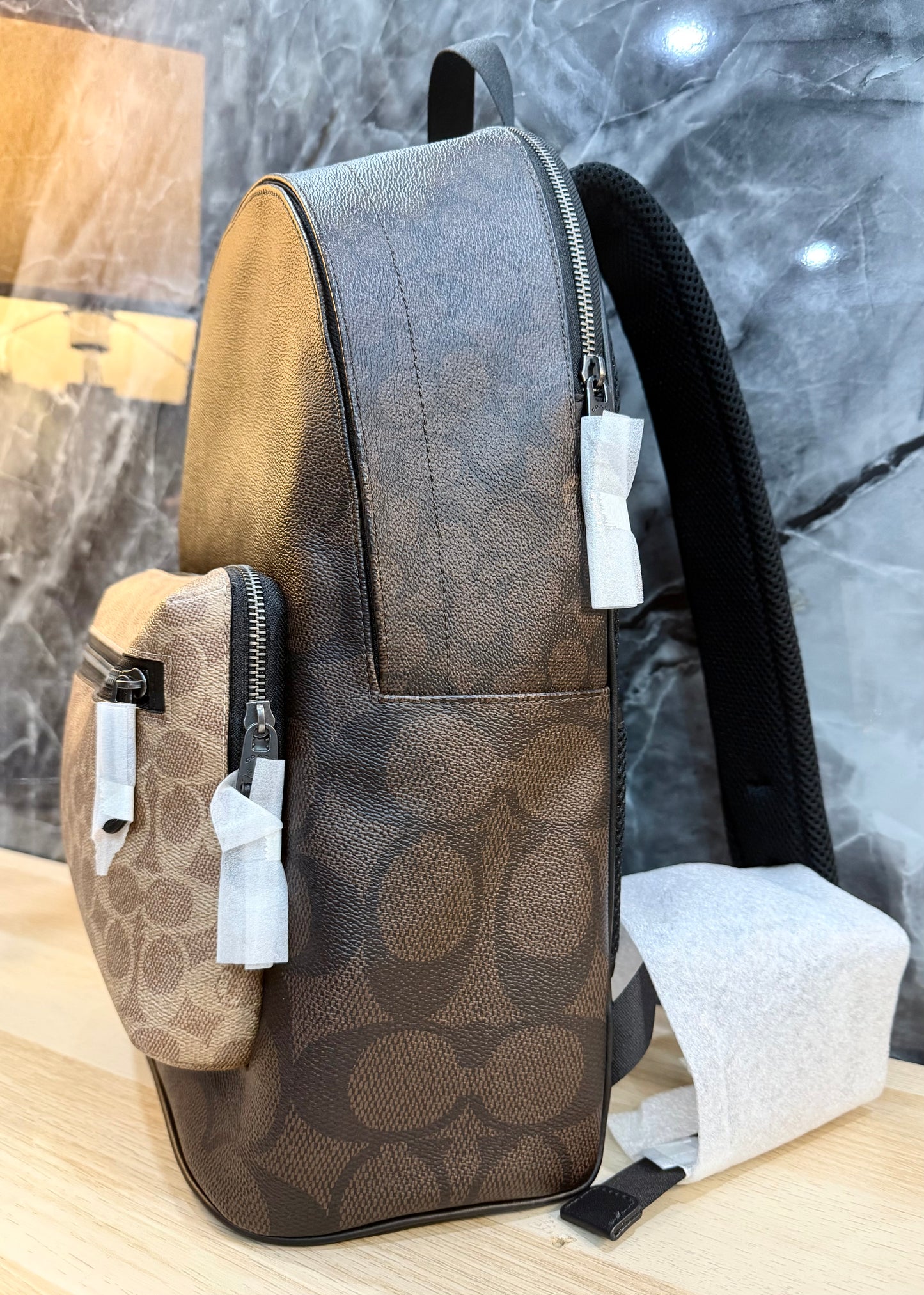 COACH MEN’S WEST BACKPACK IN BLOCKED SIGNATURE CANVAS