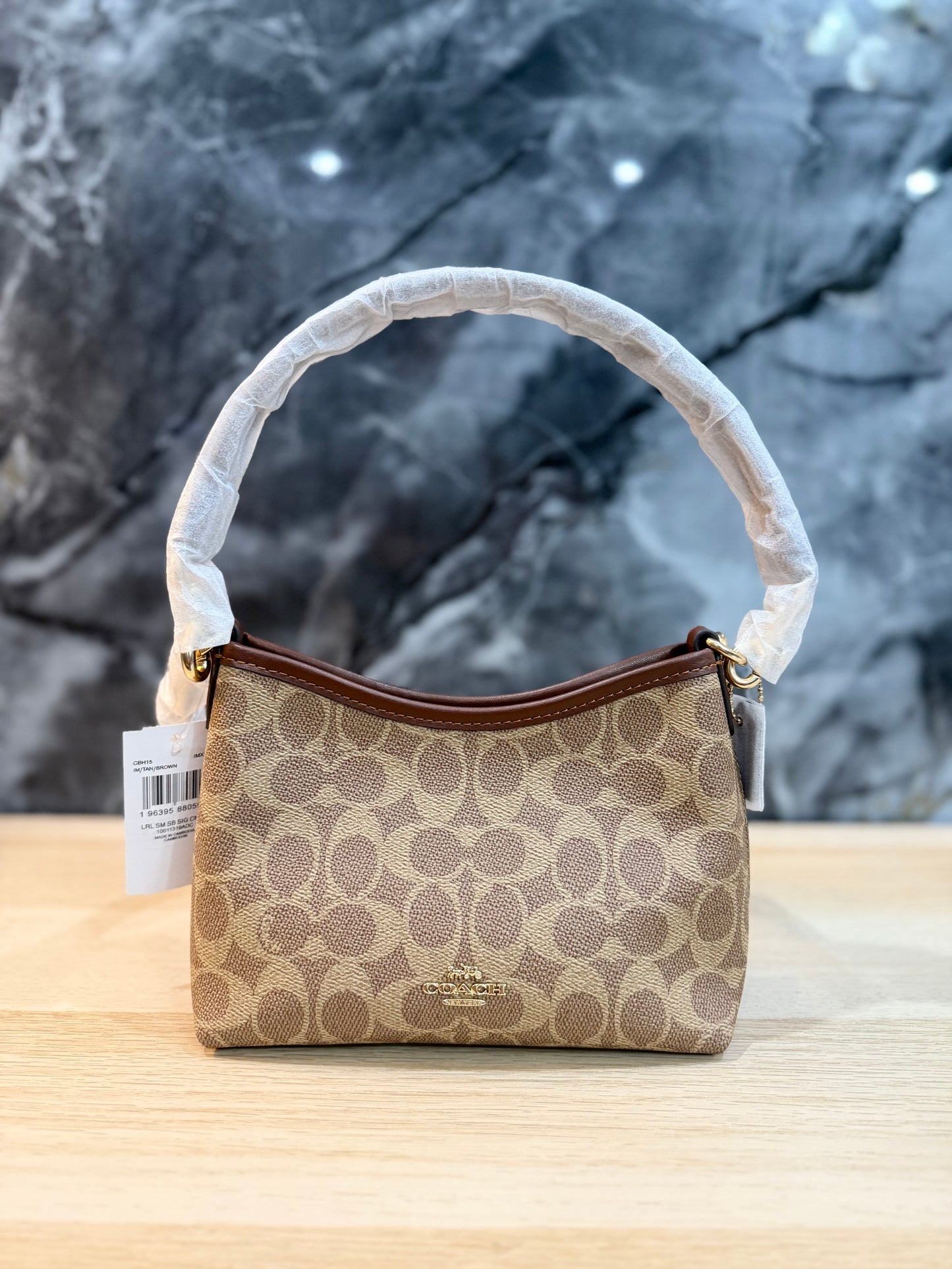 COACH SMALL LAUREL SHOULDER BAG - SIGNATURE COATED CANVAS