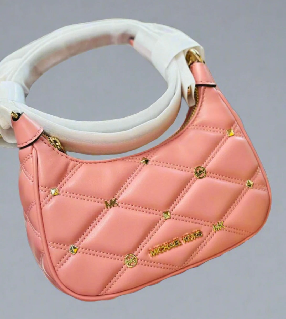 MICHAEL KORS MINI QUILTED CORA CHAIN SHOULDER BAG/CROSSBODY BAG - PRIMEROSE