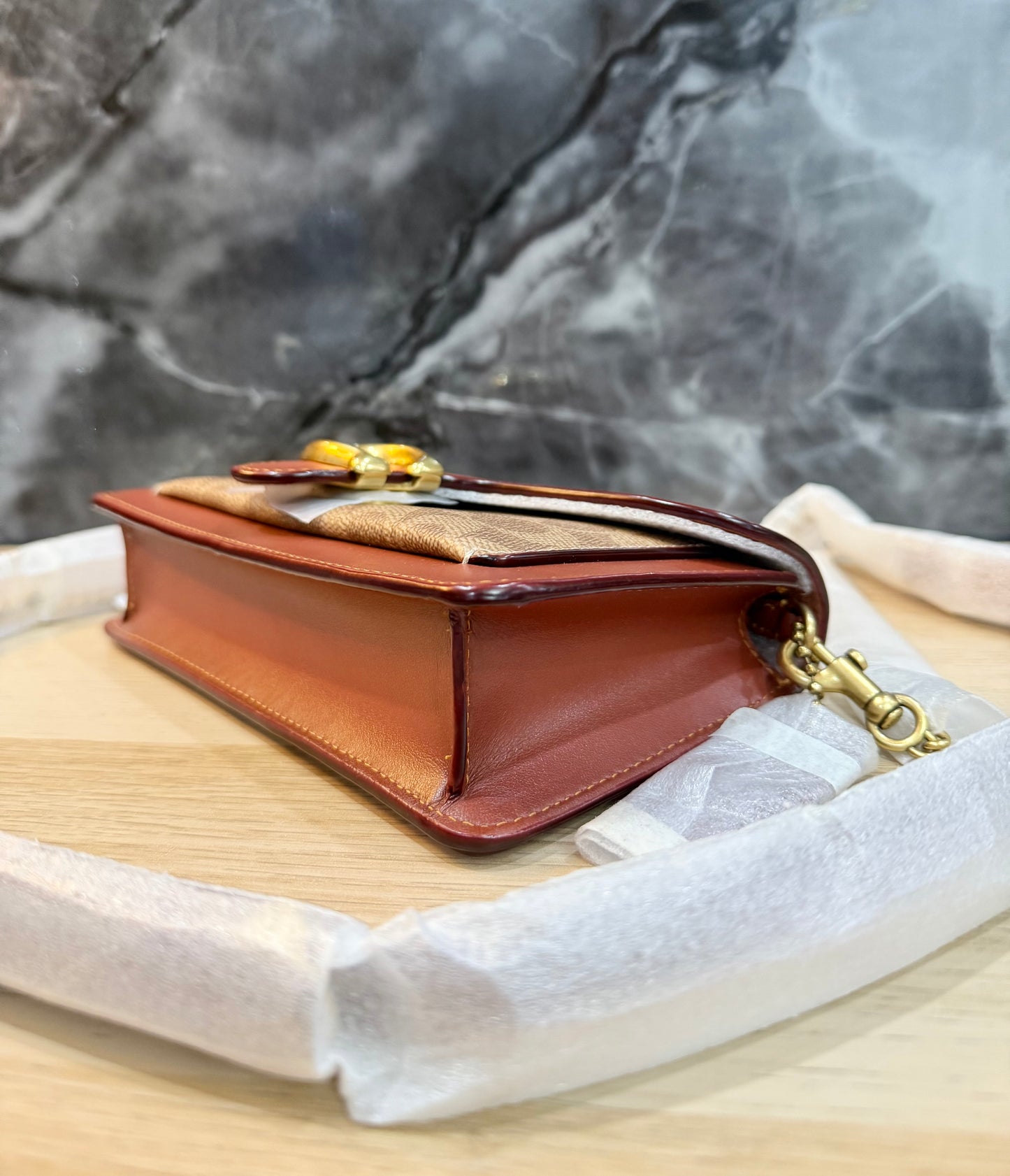 Coach Tabby Chain Clutch In Signature Canvas 21