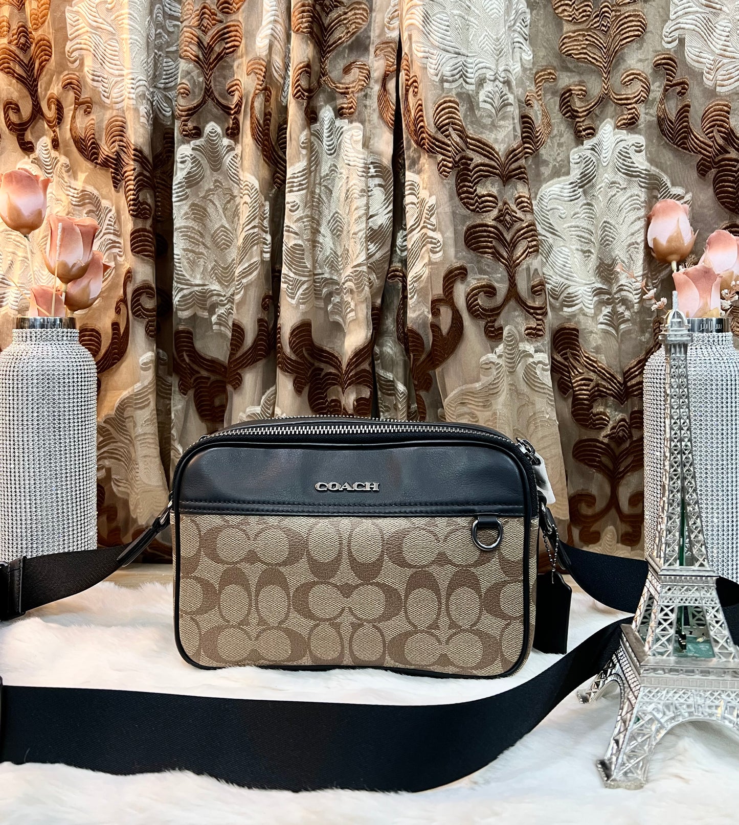 COACH GRAHAM CROSSBODY SIGNATURE COATED CANVAS