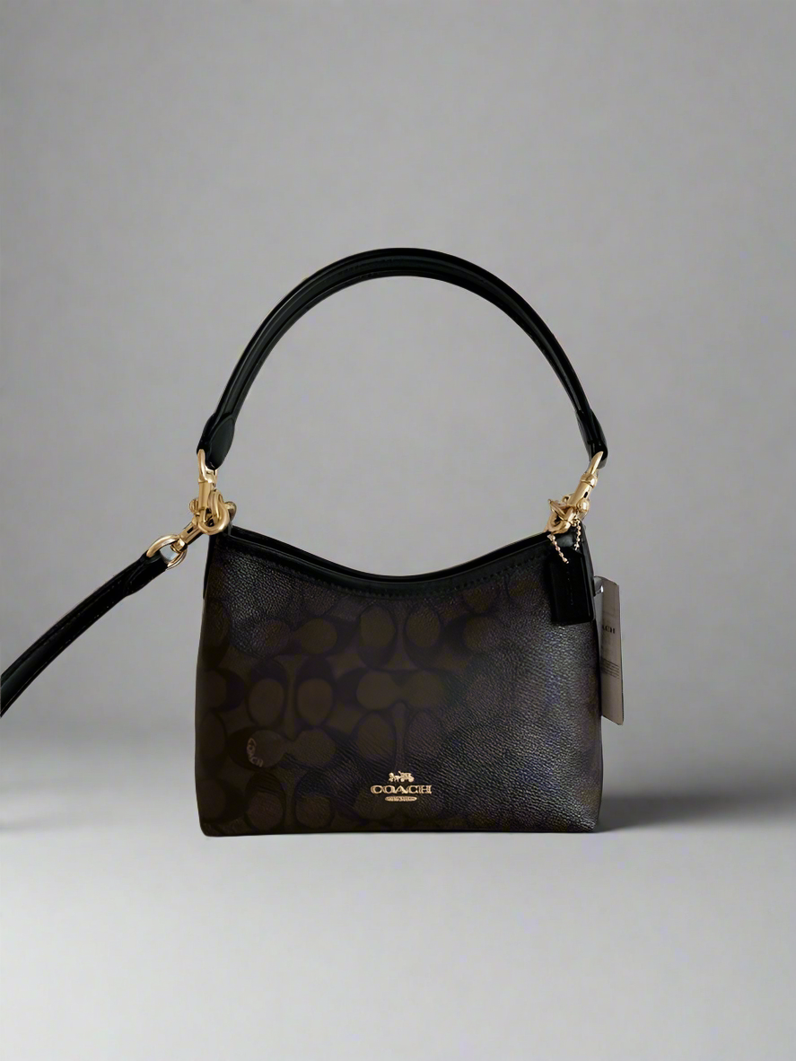 COACH SMALL LAUREL SIGNATURE COATED CANVAS
