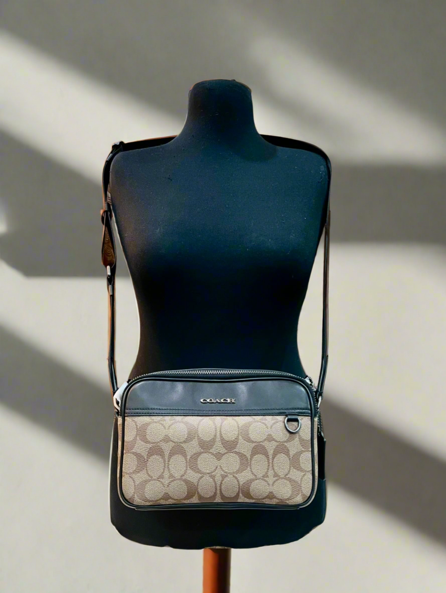 COACH GRAHAM CROSSBODY SIGNATURE COATED CANVAS