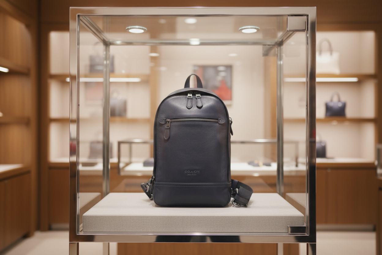 COACH GRAHAM SLINGPACK - BLACK LEATHER