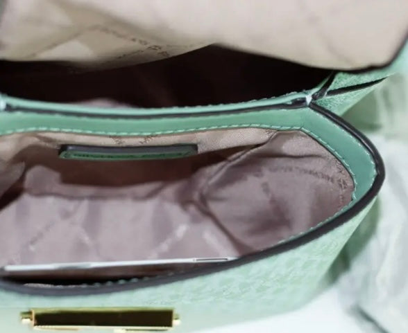 MICHAEL KORS MINI CECE - MONO SEA GREEN