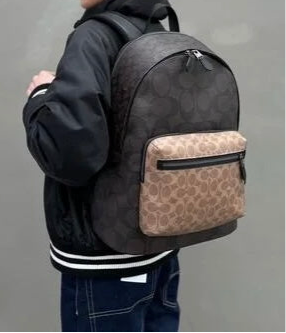 COACH MEN’S WEST BACKPACK IN BLOCKED SIGNATURE CANVAS
