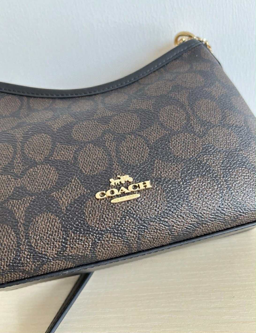 COACH SMALL LAUREL SIGNATURE COATED CANVAS