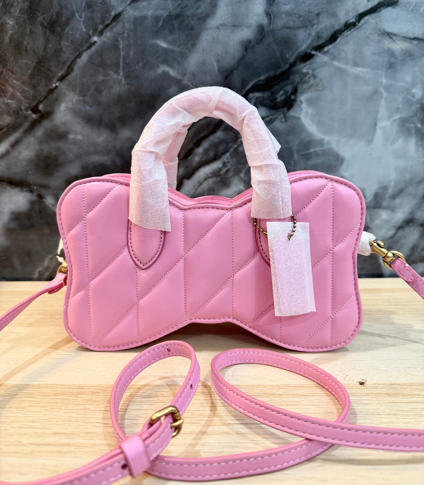 COACH BOW SATCHEL WITH QUILTING