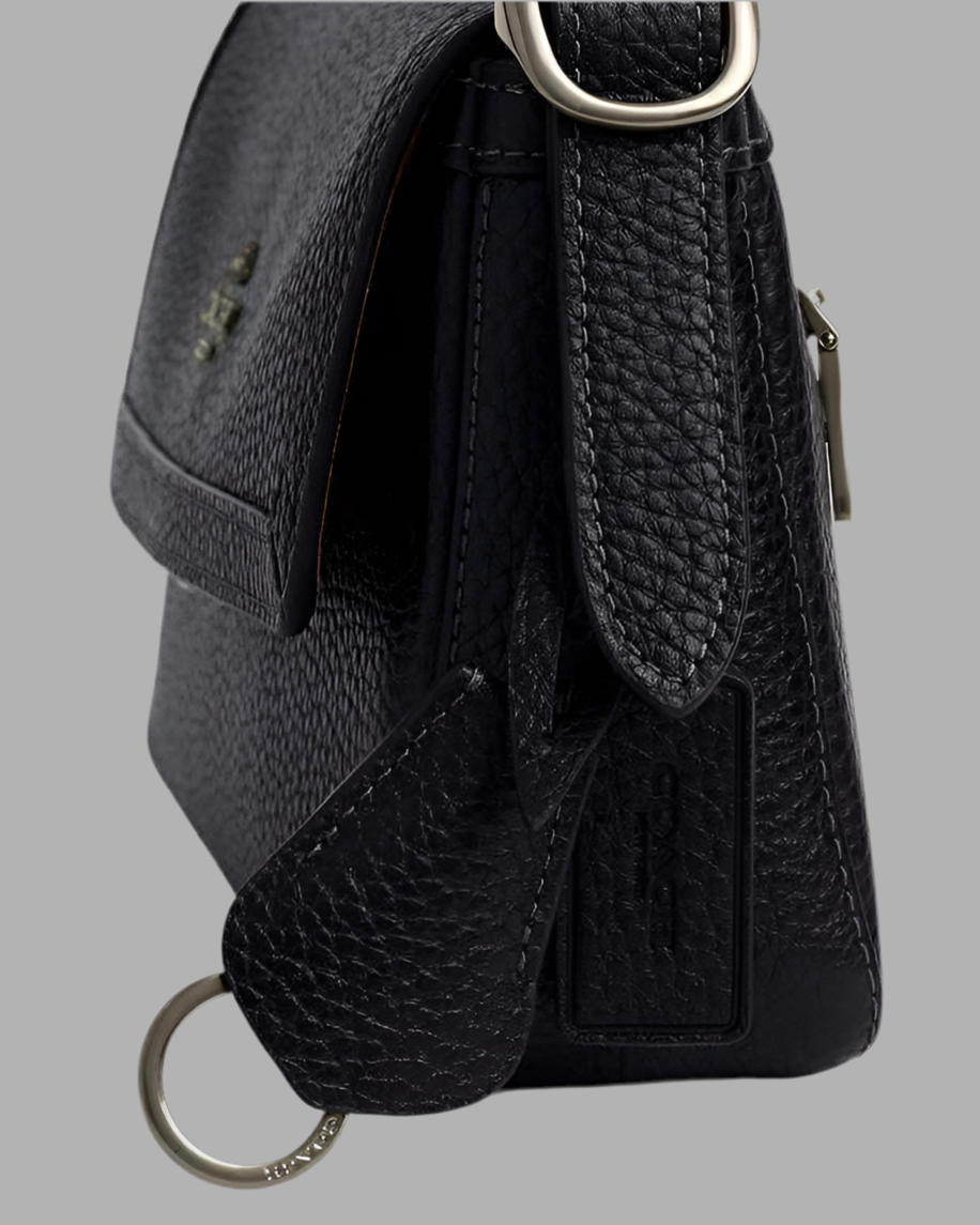 COACH ETTA SMALL FLAP SHOULDER BAG/CROSSBODY BAG - BLACK