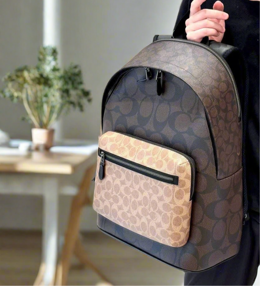 COACH MEN’S WEST BACKPACK IN BLOCKED SIGNATURE CANVAS