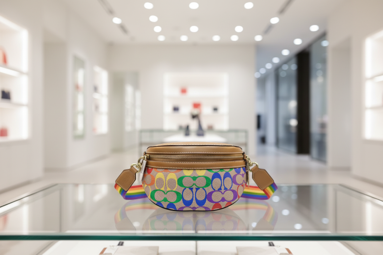 COACH BETHANY WAISTPACK/BELTBAG/BODYBAG - IN RAINBOW SIGNATURE - MISSING PRICE TAG