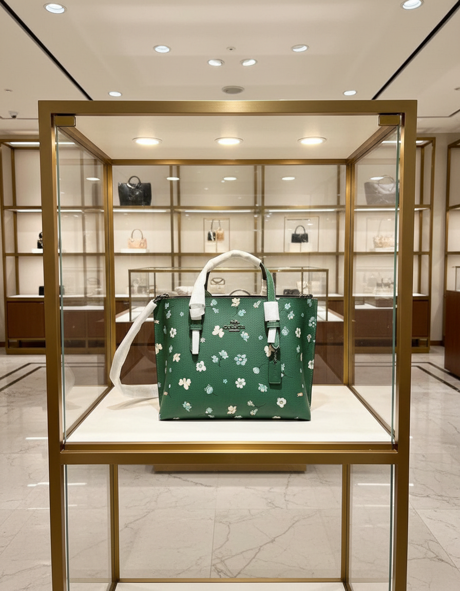 ‼️ SALE ‼️ COACH MOLLIE TOTE 25 WITH MYSTICAL FLORAL PRINT IN GREEN MULTI