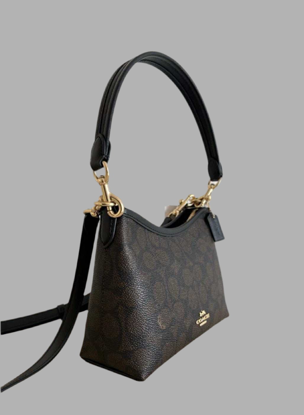 COACH SMALL LAUREL SIGNATURE COATED CANVAS