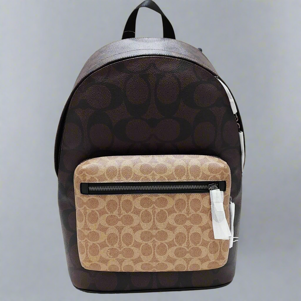 COACH MEN’S WEST BACKPACK IN BLOCKED SIGNATURE CANVAS