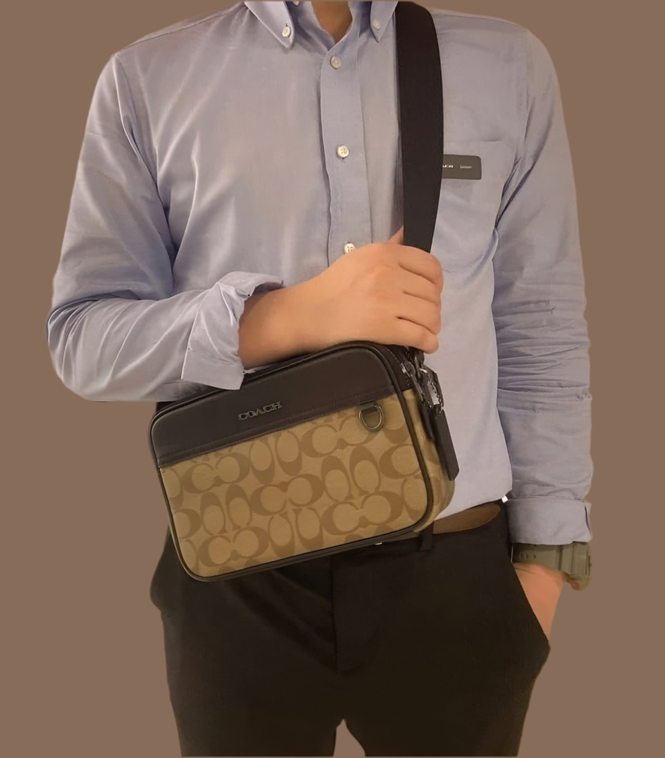 COACH GRAHAM CROSSBODY SIGNATURE COATED CANVAS