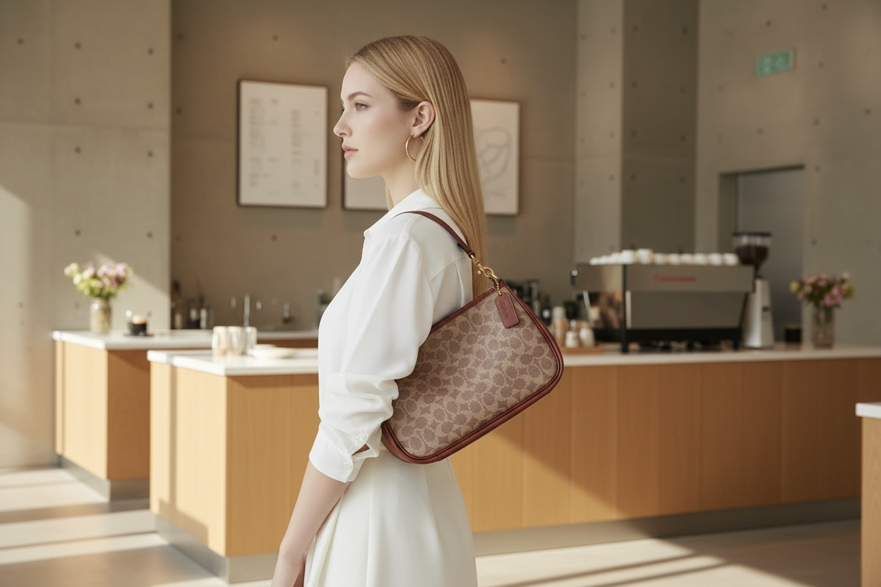 COACH CARY SHOULDER BAG/CROSSBODY BAG IN SIGNATURE CANVAS
