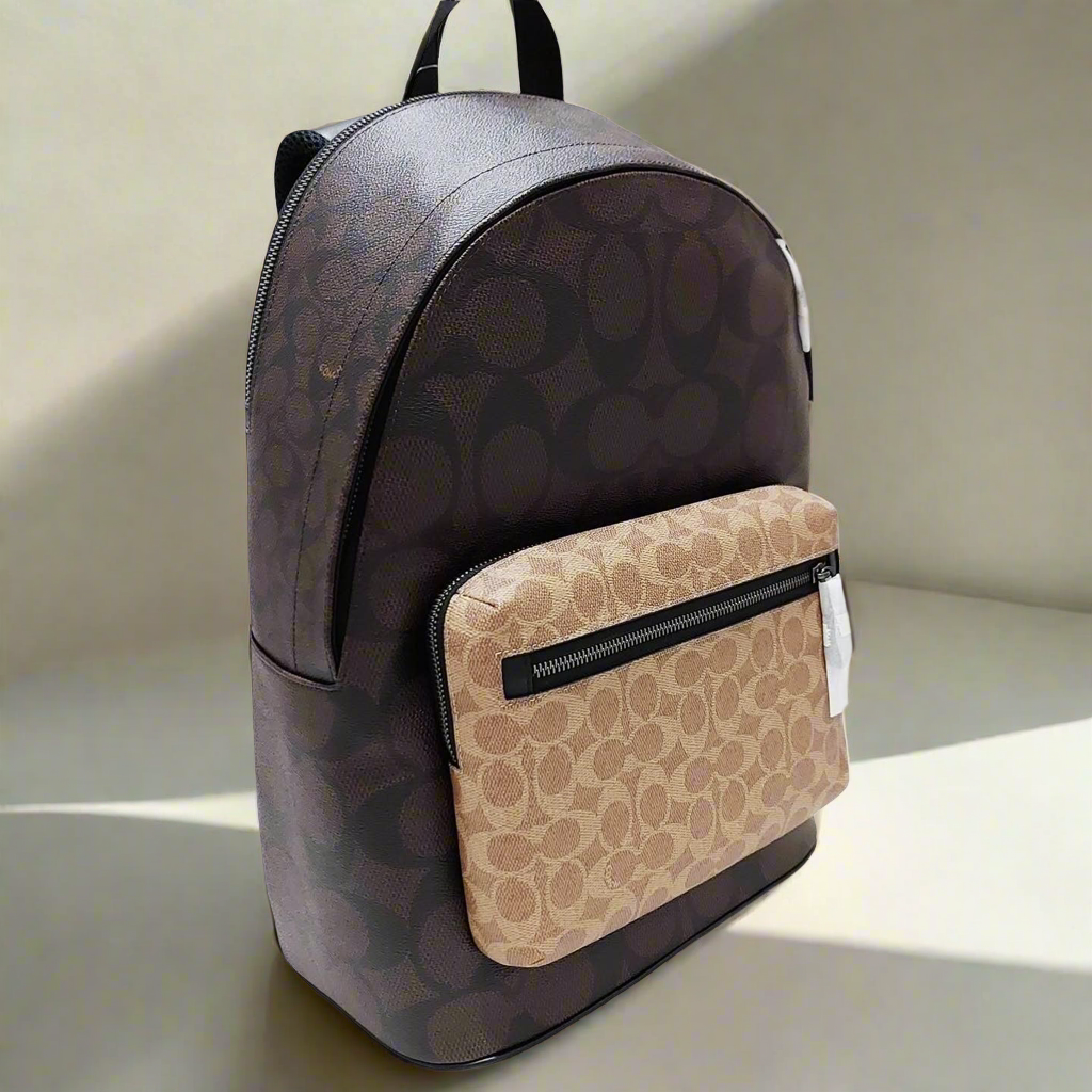 COACH MEN’S WEST BACKPACK IN BLOCKED SIGNATURE CANVAS