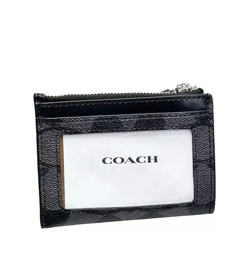 حافظة بطاقات رفيعة من كوتش مع حلقة مفاتيح