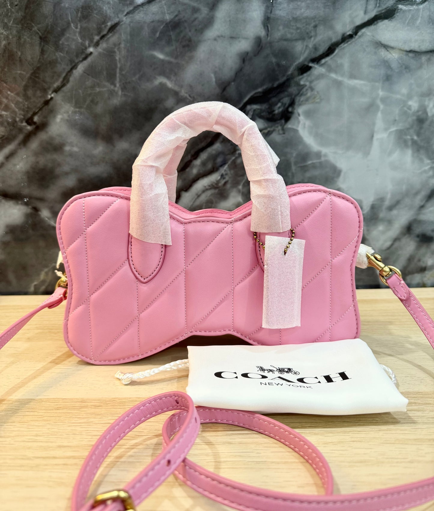 COACH BOW SATCHEL WITH QUILTING