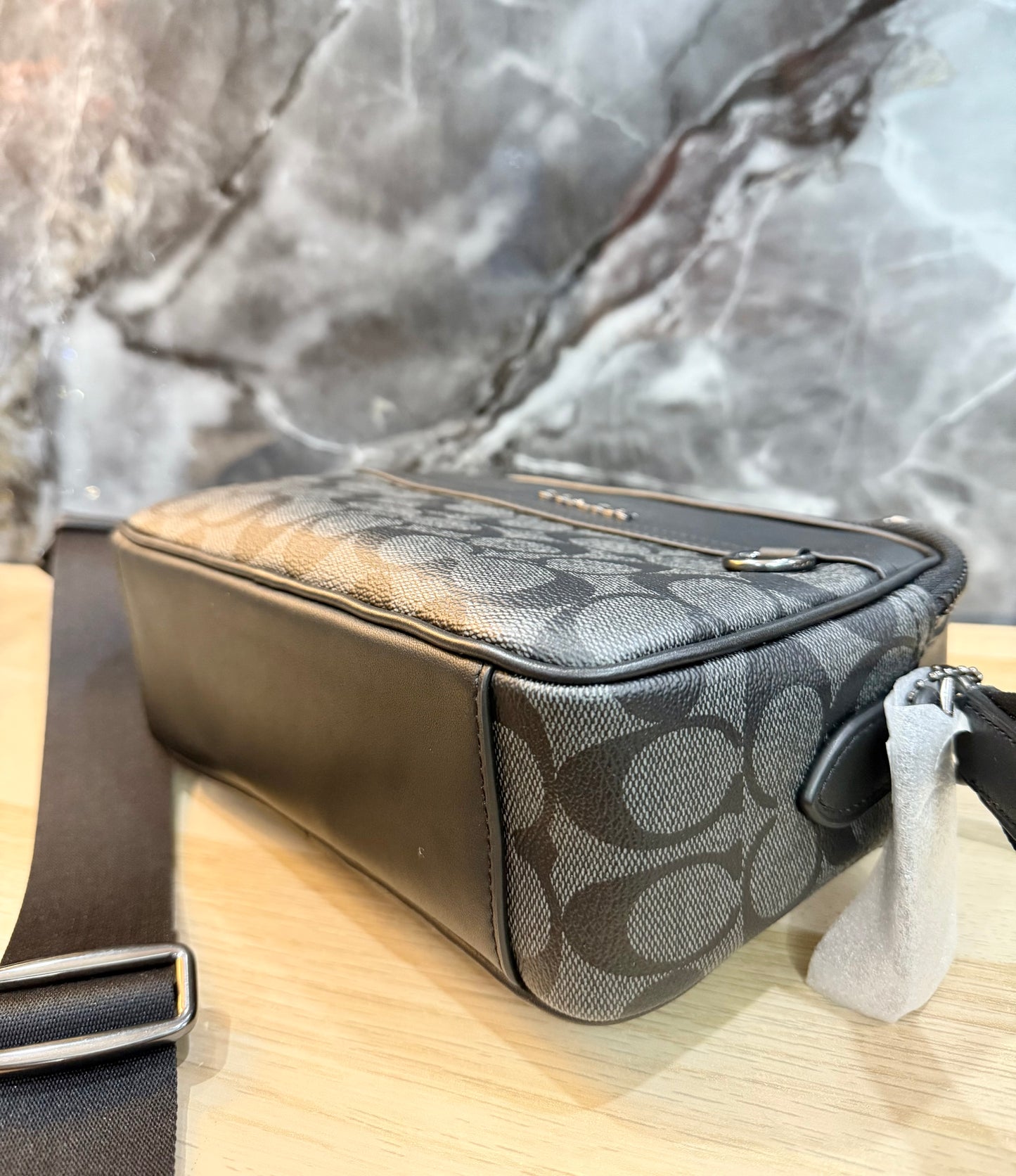 COACH GRAHAM CROSSBODY - SIGNATURE COATED CANVAS/CHARCOAL BLACK