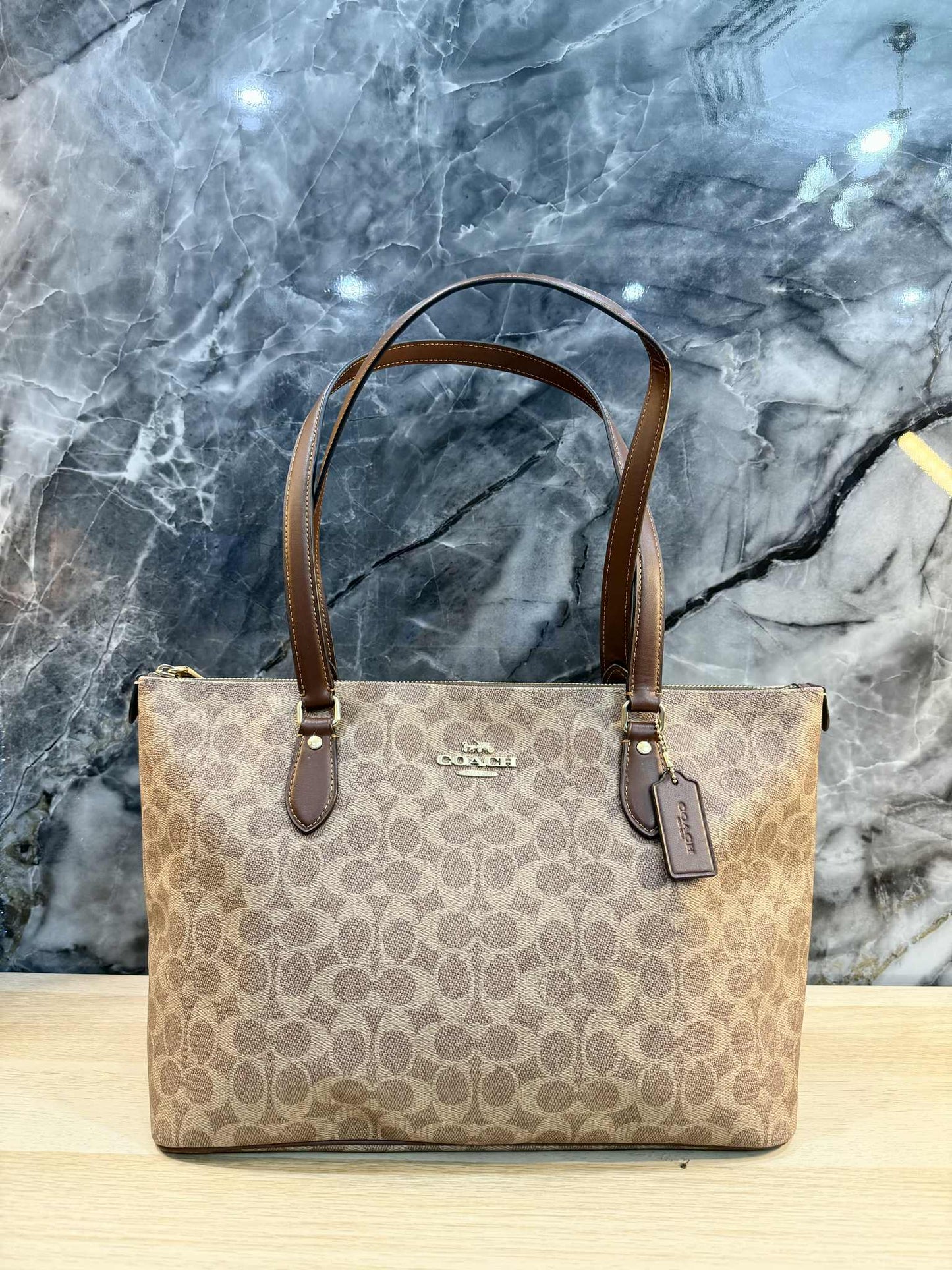 COACH GALLERY TOTE IN SIGNATURE CANVAS