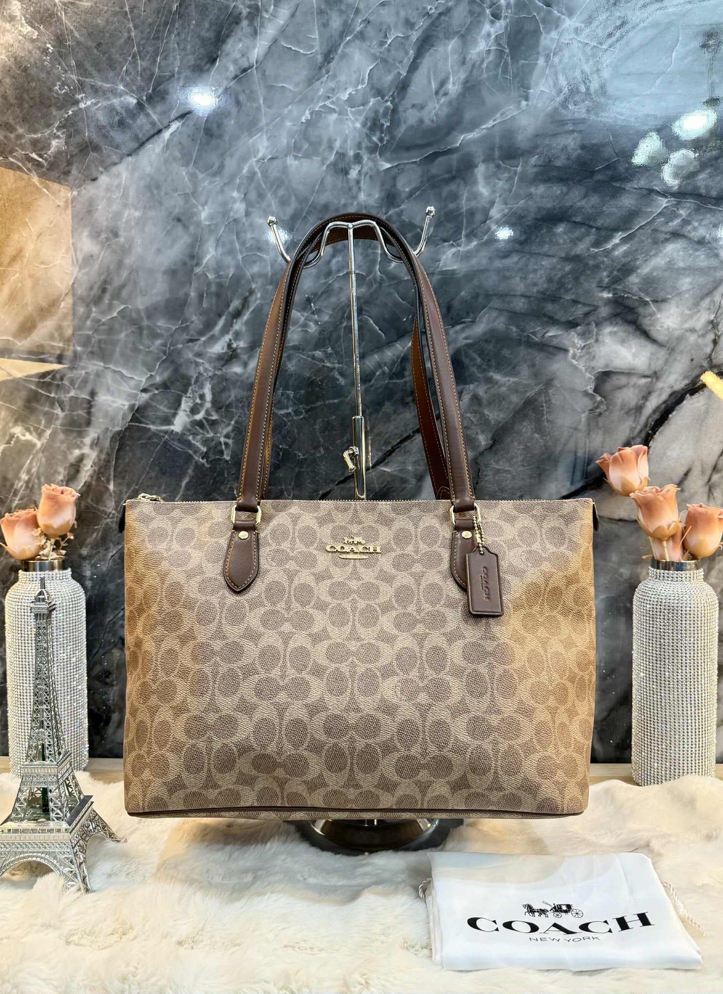 COACH GALLERY TOTE IN SIGNATURE CANVAS
