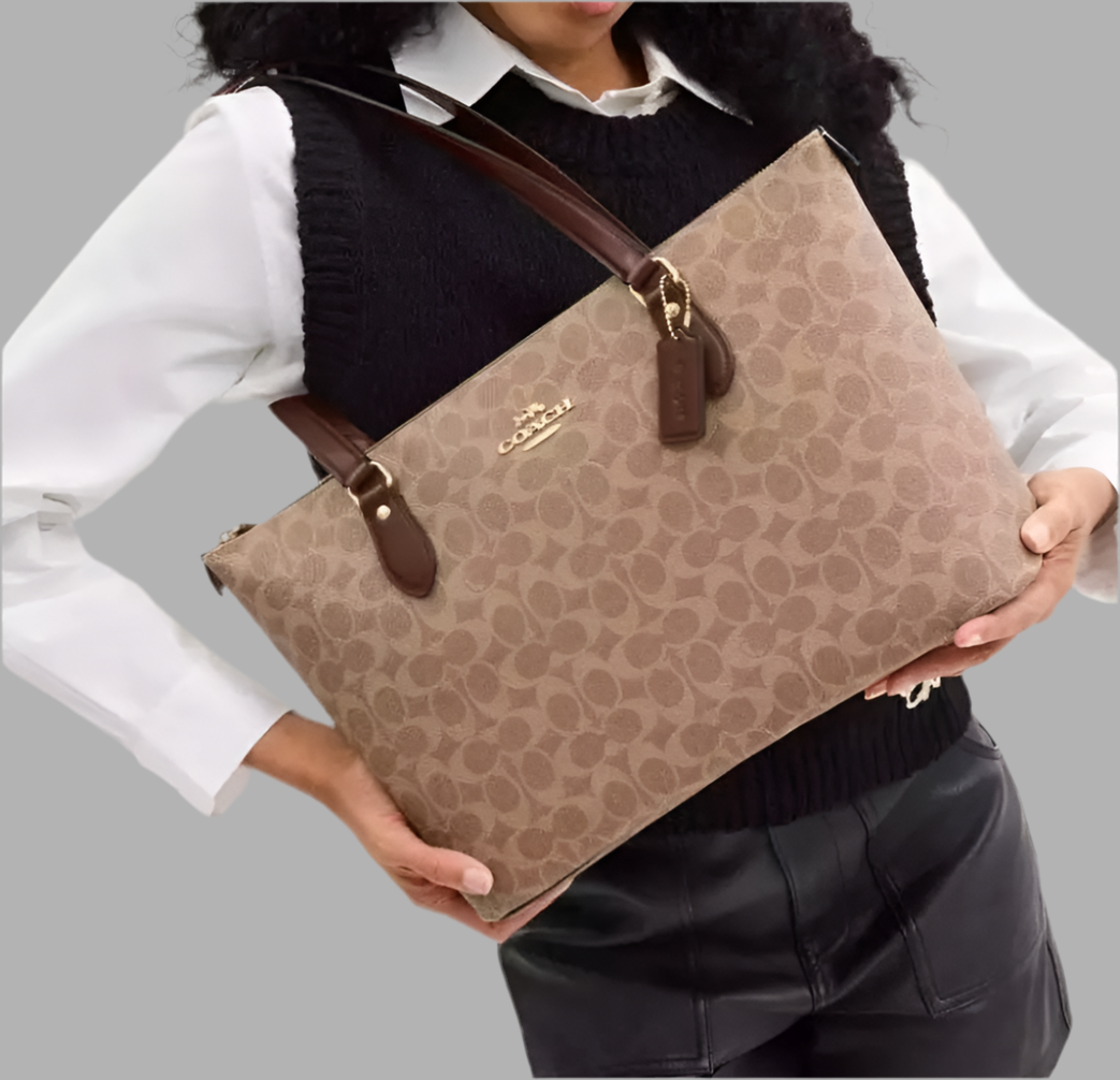 COACH GALLERY TOTE IN SIGNATURE CANVAS