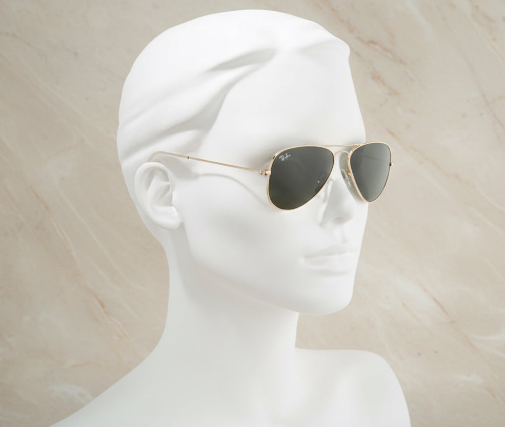 RAYBAN AVIATOR SUNGLASS - XTRA SMALL SIZE - FOR NARROW SLENDER FACE ONLY