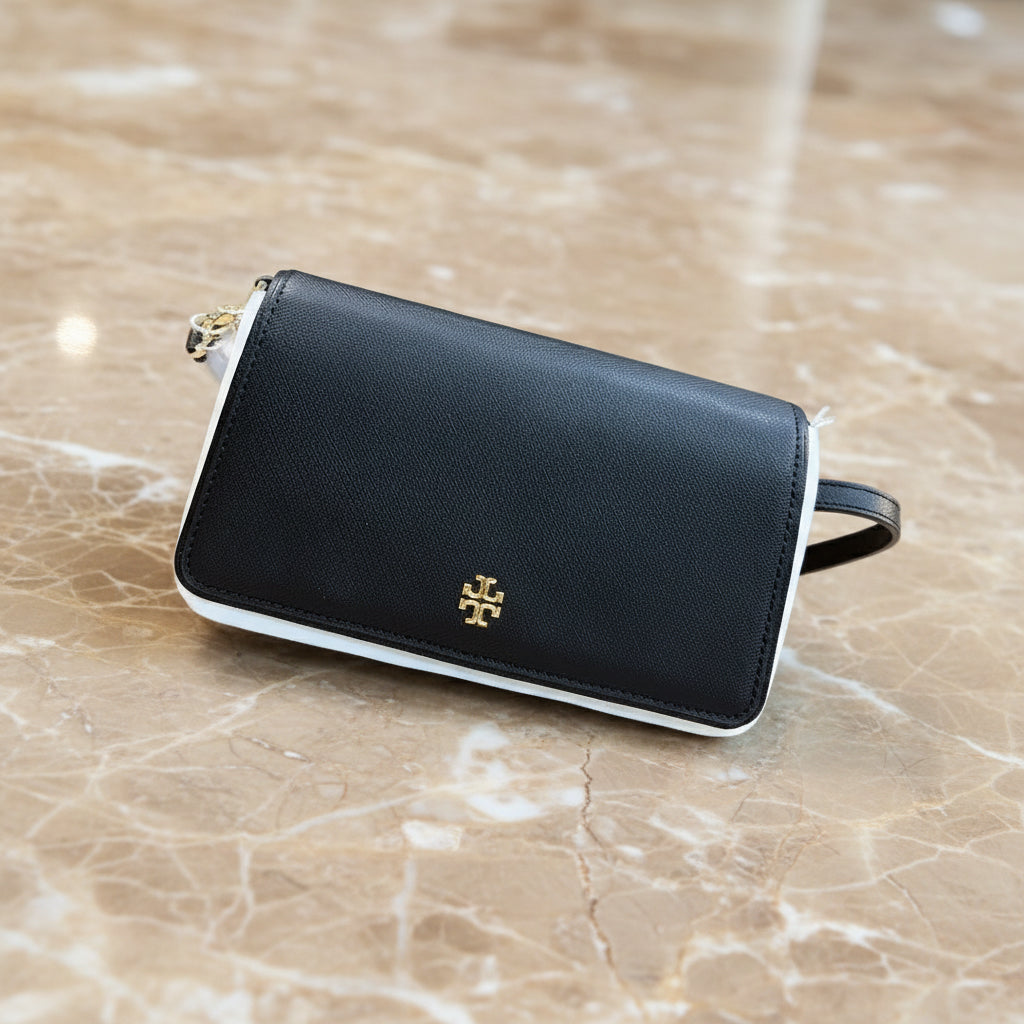 TORY BURCH EMERSON CROSSBODY -  BLACK