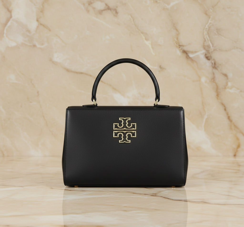 TORY BURCH MICRO BRITTEN SATCHEL - BLACK