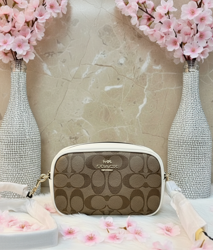 COACH 3 in 1 CONVERTIBLE CROSSBODY/BELTBAG/BODY BAG ( 1 CROSSBODY STRAP ONLY ) IN SIGNATURE KHAKI/IVORY