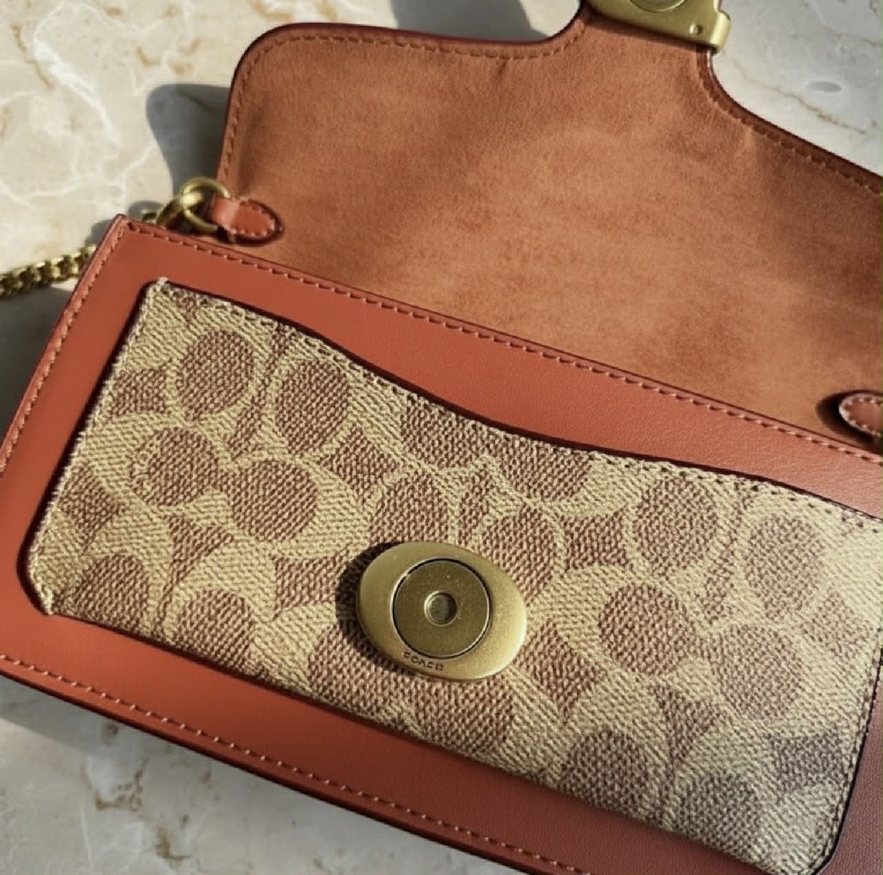 Coach Tabby Chain Clutch In Signature Canvas 21