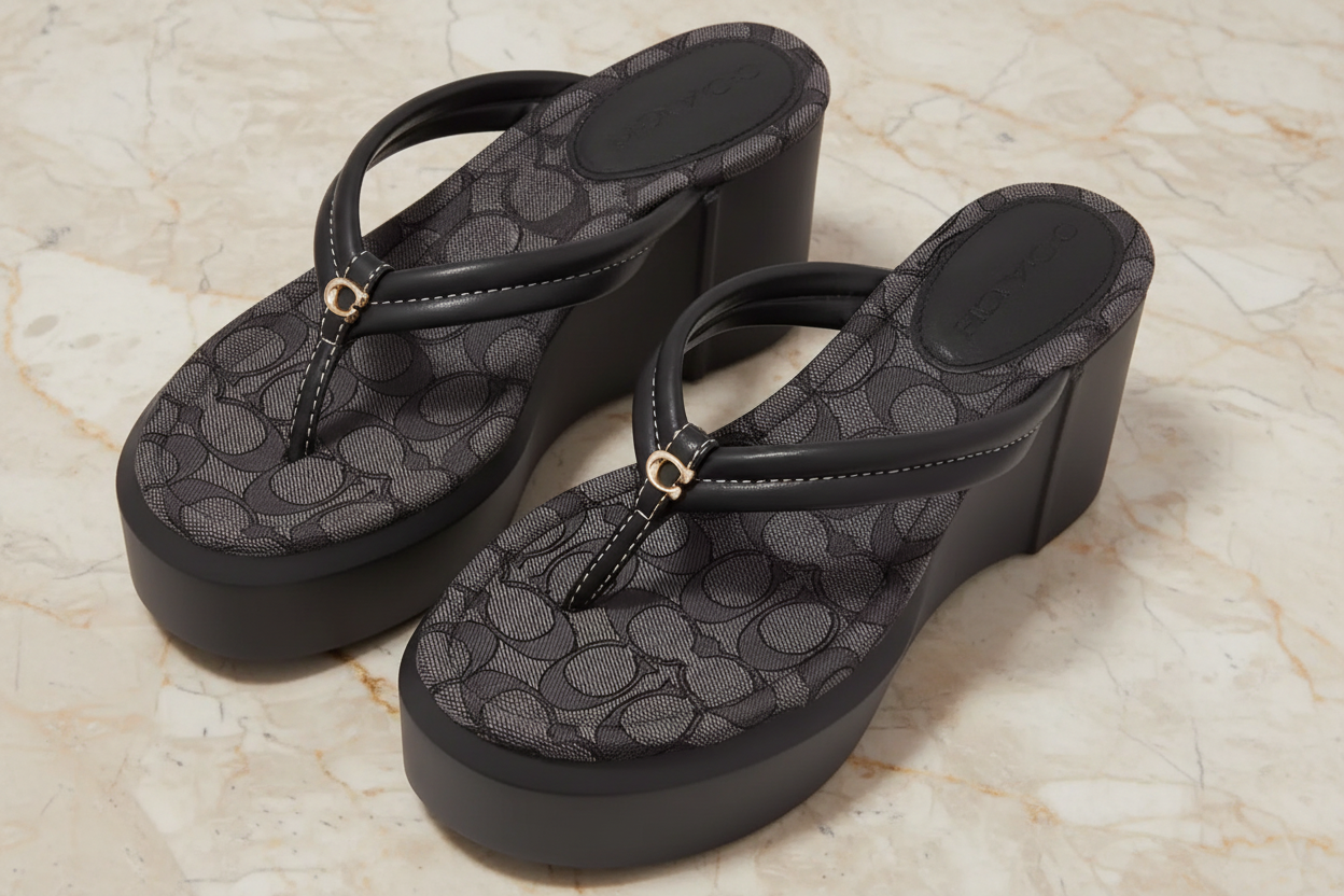 COACH WEDGE SANDALS