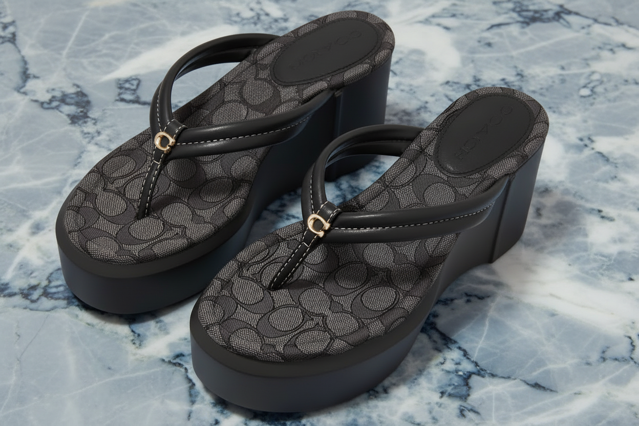 COACH WEDGE SANDALS