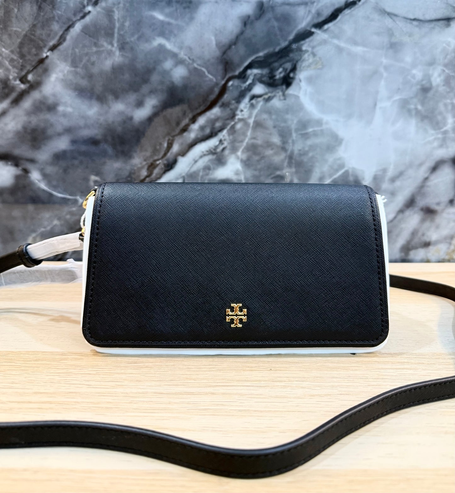 TORY BURCH EMERSON CROSSBODY -  BLACK