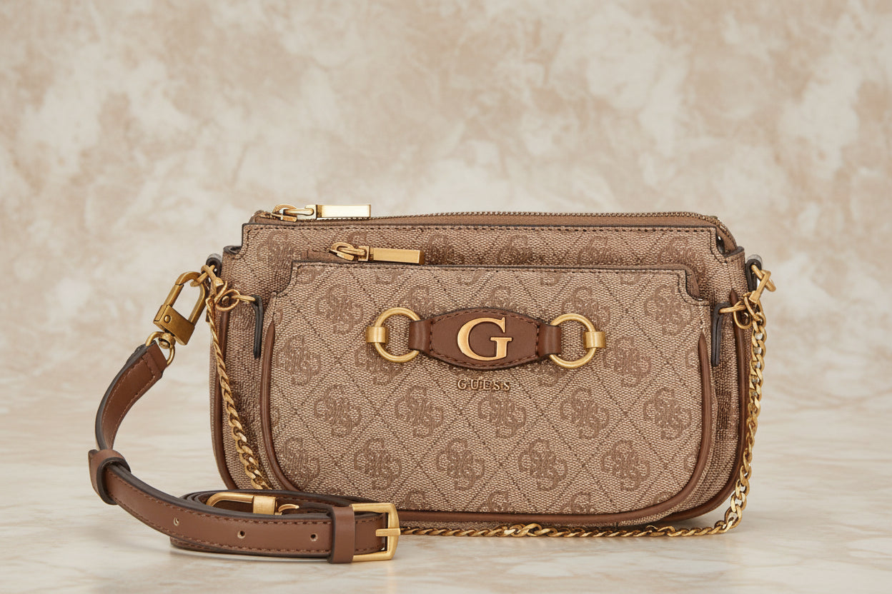 GUESS IZZY DOUBLE POUCH CROSSBODY