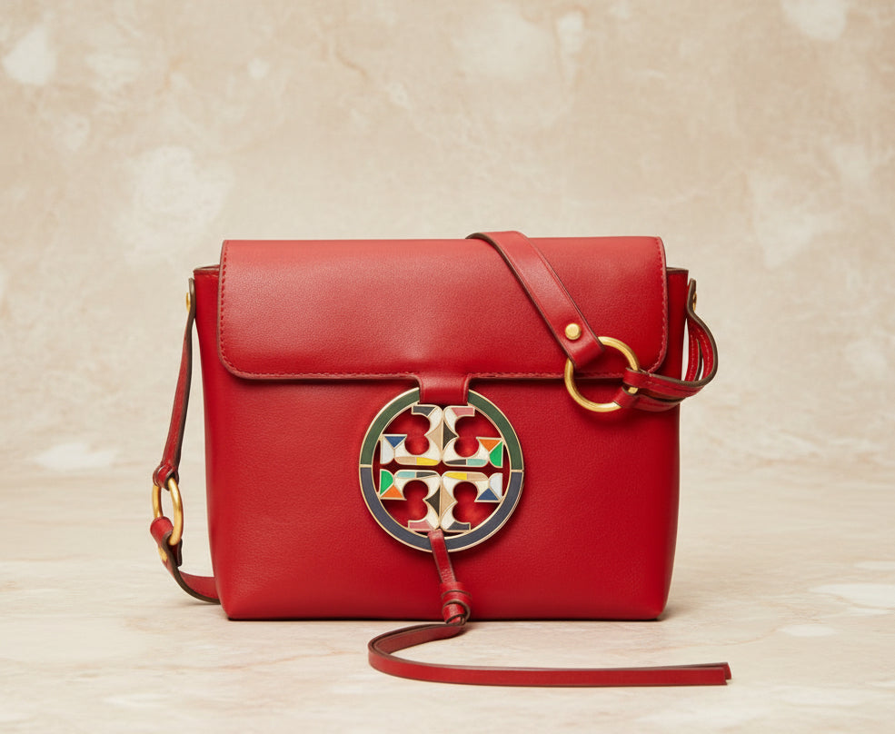 TORY BURCH MILLER STAINED GLASS LEATHER CROSSBODY